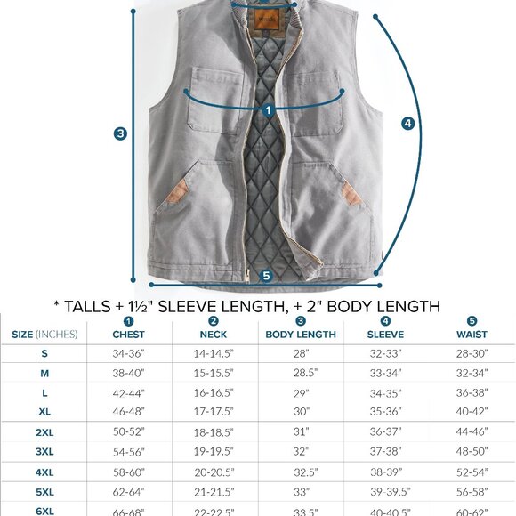 Concealed Carry Canvas Vest - Brown | 4XLT - Picture 6 of 6